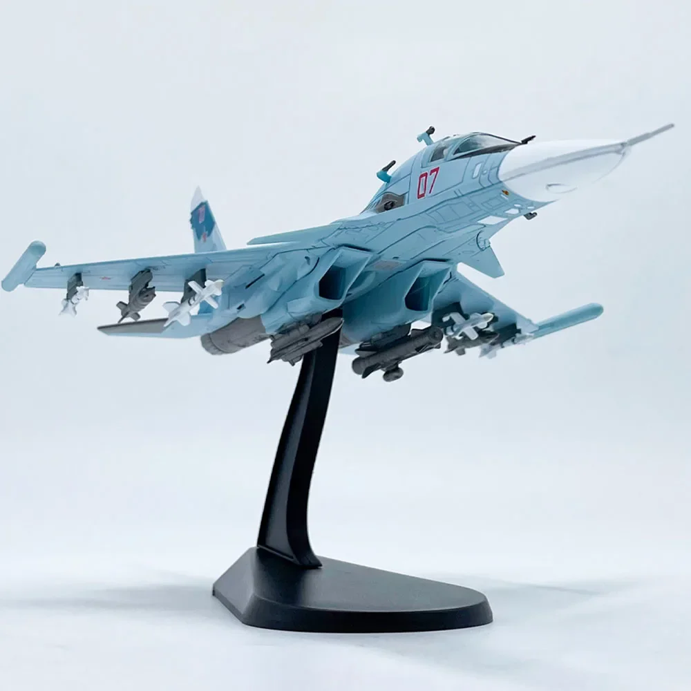 Фото Литая под давлением масштаб 1:100, русский Sukhoi Cy-34 Su-34 SU34, модель самолета с полной задней частью, сплав и пластик, декоративная модель игрушки №2