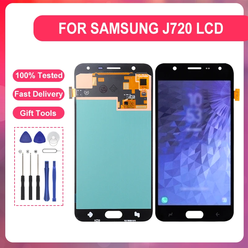 ЖК-дисплей 5,5 дюйма с сенсорным экраном и дигитайзером в сборе для Samsung Galaxy J720, J7 Duo 2018, J7 2018, J720F с инструментами, 1 шт.