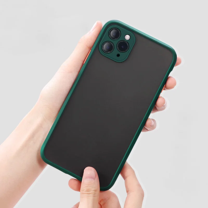 

for iPhone Cell Mobile Phone Case Soft TPU Matte Back Cover for iPhone X XS XR 11 12 Mini Pro Max