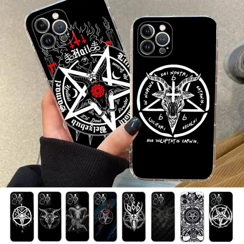 

Devil Satan Black Phone Case Silicone Soft for iphone 14 13 12 11 Pro Mini XS MAX 8 7 6 Plus X XS XR Cover