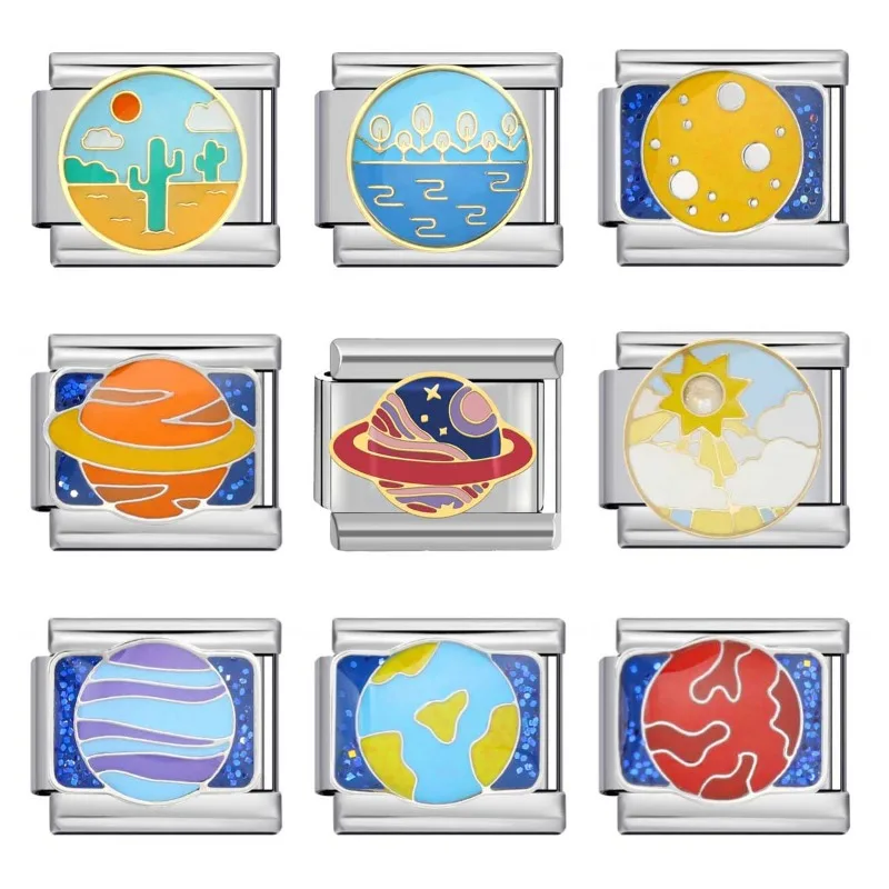 Очаровательный Итальянский браслет из нержавеющей стали 9 мм модуль сделай сам