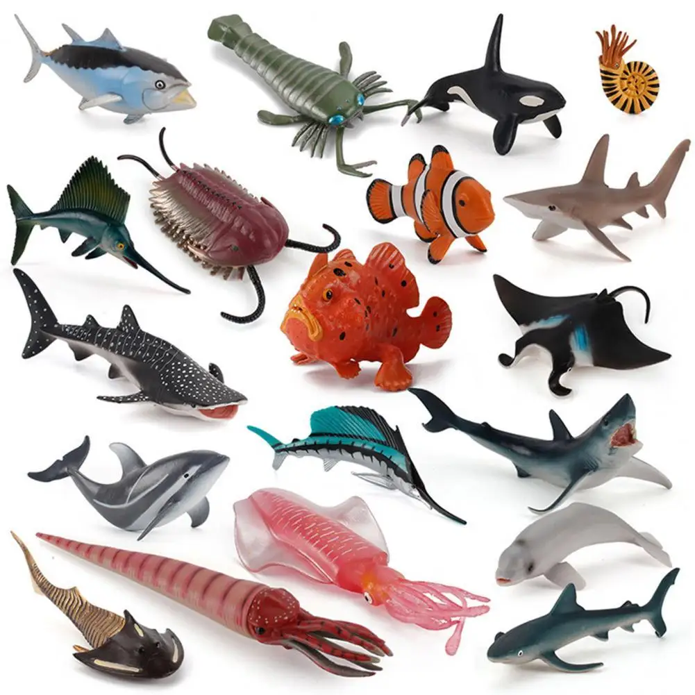 

1 Set Animal Model Simulation Solid PVC Marine Animal Mold Toy for Kids