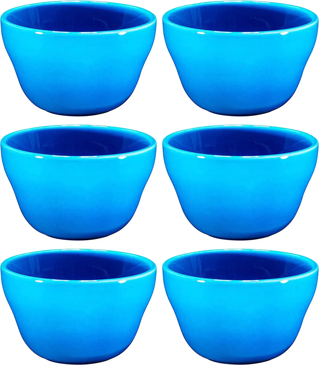 

Ceramic 8 Oz Dessert Bowls - Set Of 6 Gradient Blue
