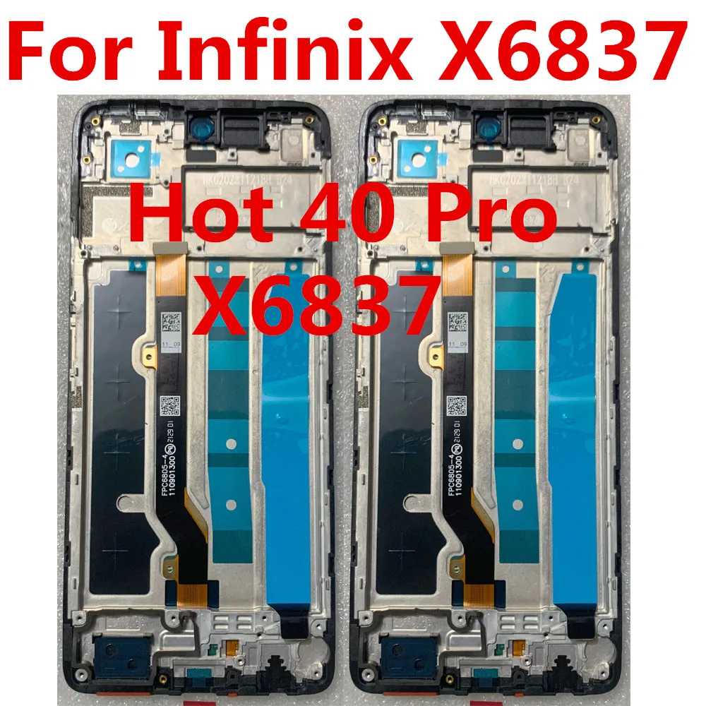 Для Infinix Hot 40 Pro X6837 X6836 ЖК-дисплей с цифровым преобразователем сенсорного экрана в