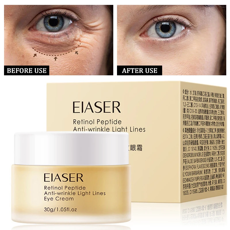 

Retinol Anti Wrinkle Light Line Eye Cream Remove Dark Circles Circles Moisture Moist Compact Tira Rehydration Anti Aging 30g