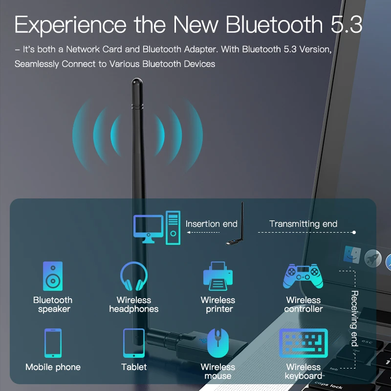 Фото USB-адаптер Wi-Fi AX900, 900 Мбит/с, 5,3 дюйма №2