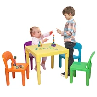 1 Set Folding Children Table Chair Baby Learning Tables Chair Children Kindergarten Plastic Table Toy Game Table School Desk