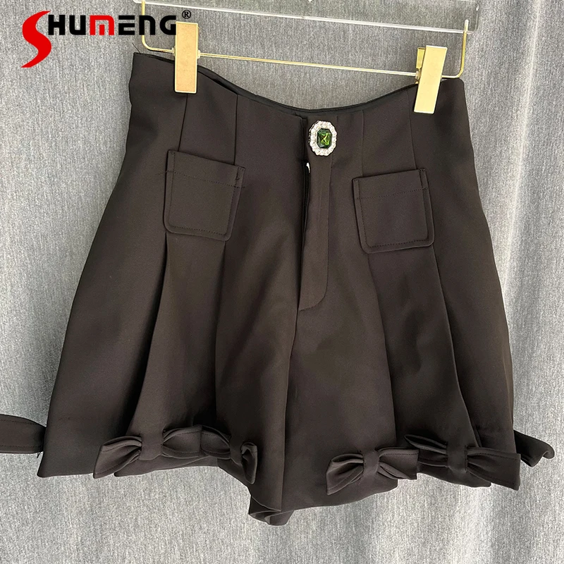 

2022 Spring and Summer New Ladies Korean Fashion Loose Wide-Leg Short Pants Women's Chic Simple Casual Office Lady Suit Shorts