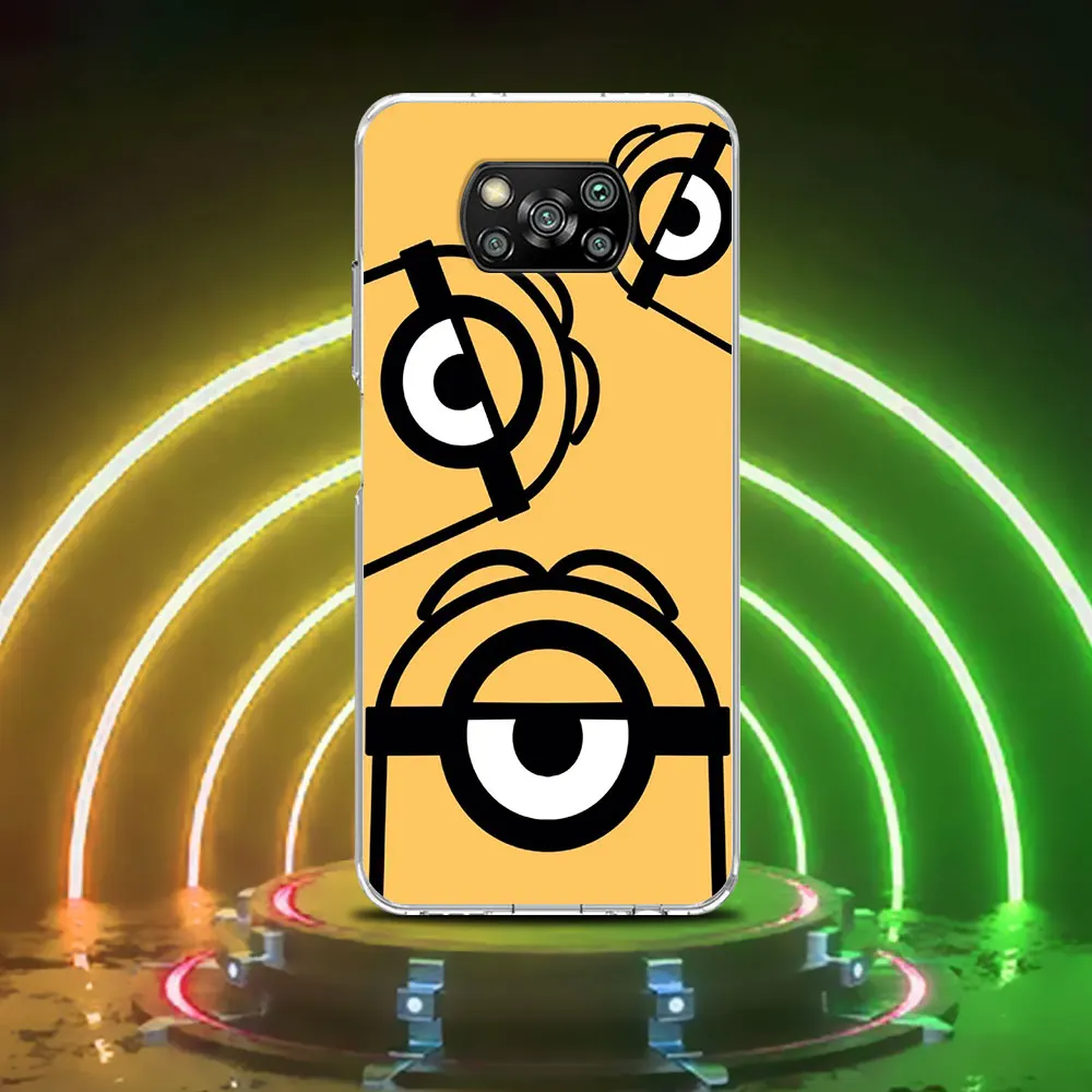 Забавный милый мультяшный чехол M-Minionss для Xiaomi Poco X3 F4 GT X6 F1 F3 M5 M3 M5s X4 NFC X5 F5 M4 F2 Pro