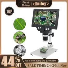 1200X Microscope Digital Portable 7' LCD Video Microscope 12MP for Soldering Electronic PCB Inspection Continuous Zoom