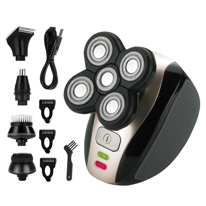 

Electric Shaver 5 Floating Heads Beard Nose Ear Hair Trimmer Razor Clipper For Men