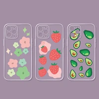 clear flowers phone case for iphone 11 12 13 pro max mini xs x xr 7 8 plus se22 shockproof bumper back cover for iphone 11 cases