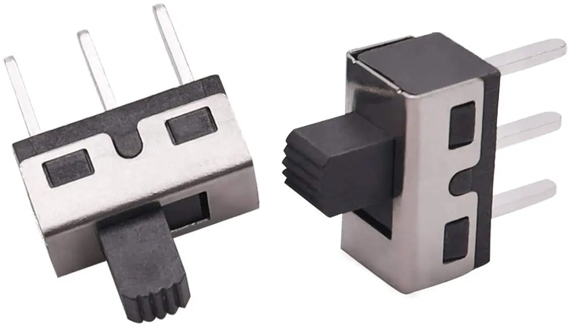

20 Pcs 5mm High Knob Vertical Slide Switch 3 Pin 2 Position 1P2T SPDT Panel (Pack of 20)