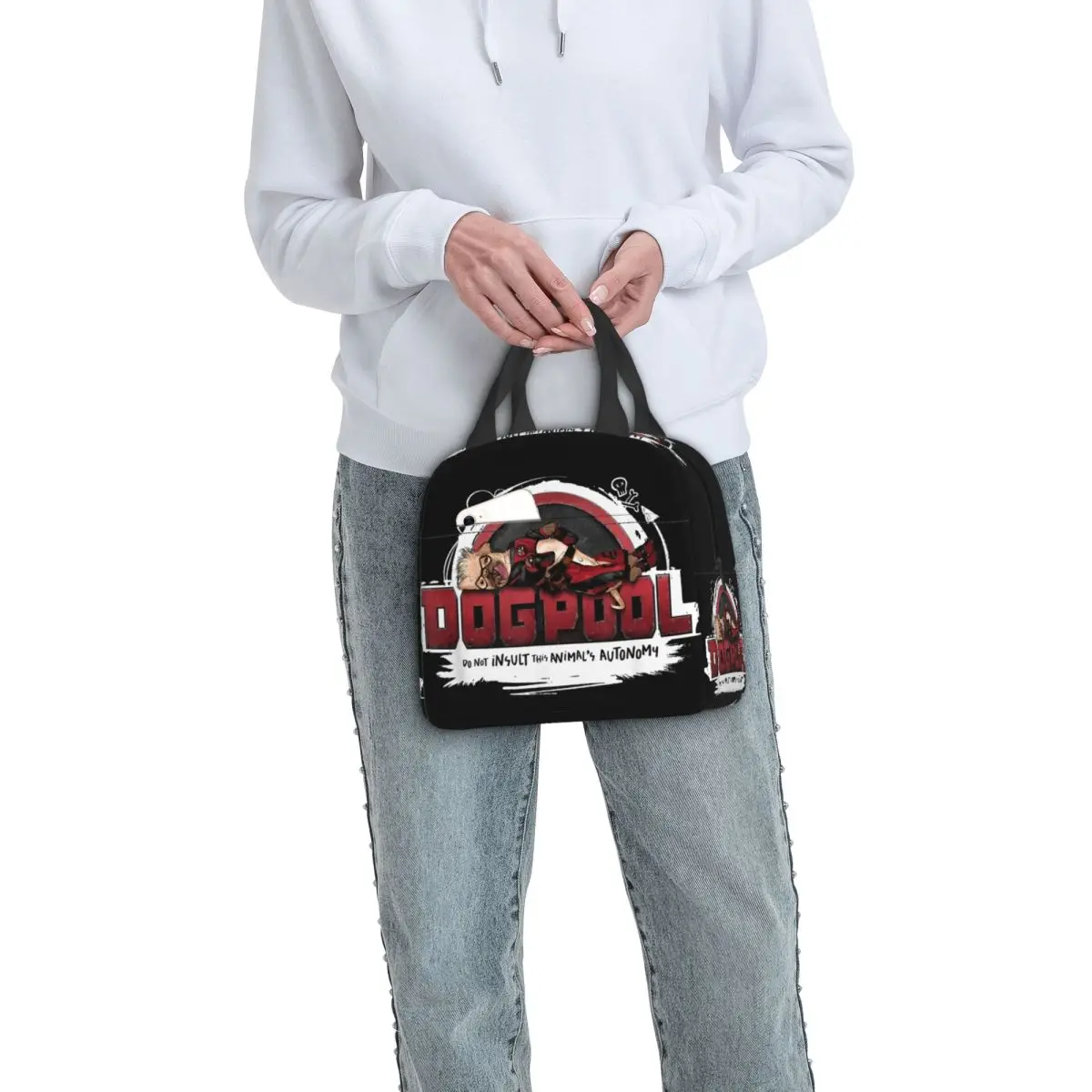 Автоматическая сумка для обеда Deadpool &amp Wolverine Dogpool портативная коробка завтрака на