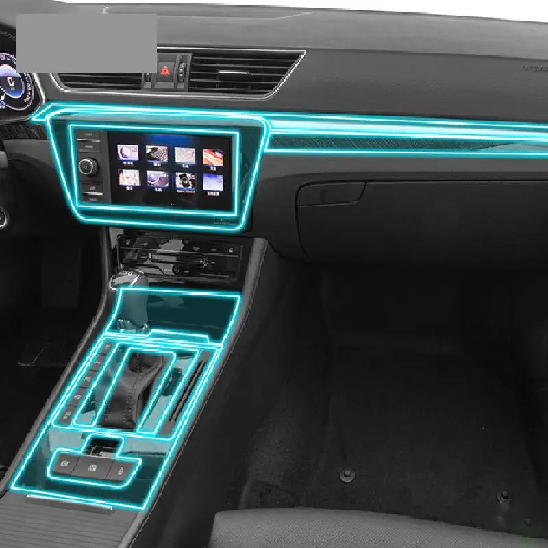 

For Skoda Superb 2021-2023 Car Interior Center console Transparent TPU Protective film Anti-scratch Repair film Accessories Refi