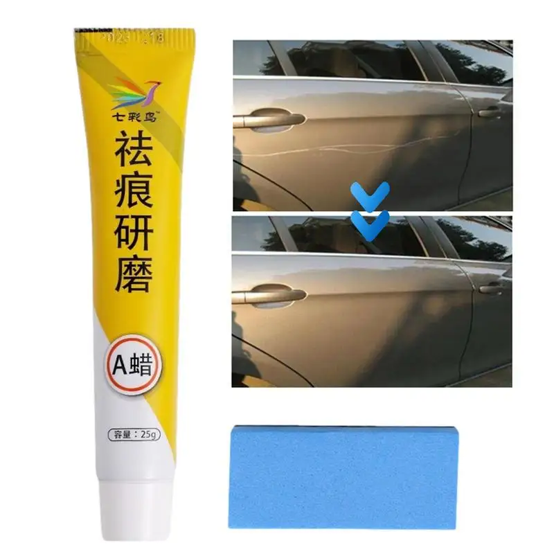 

Car Scratch Remover Universal Polish Wax Detailing Compound With Sponge Car Portable Cleaner Detergent Cleaning Supplies For