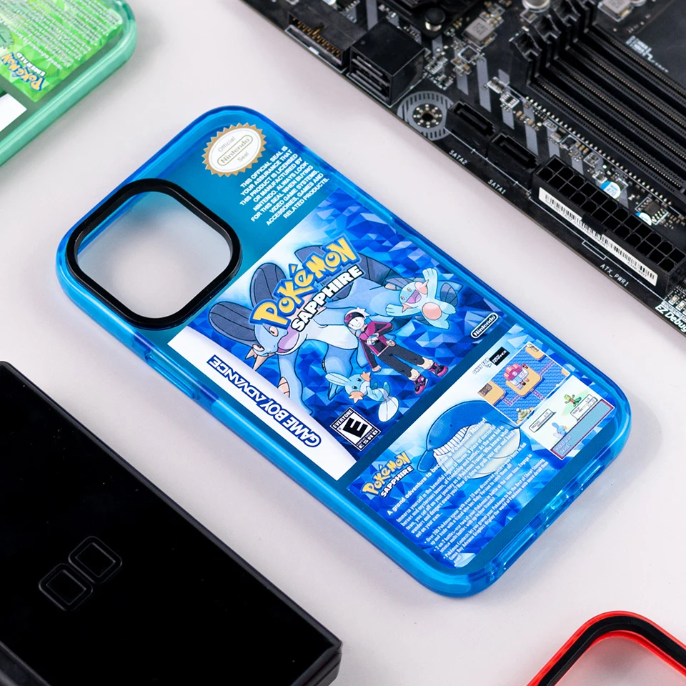bandai hot pokemon transparent phone case for iphone 13 12 mini 11 pro max xs x xr splicing thickened anti drop cover free global shipping