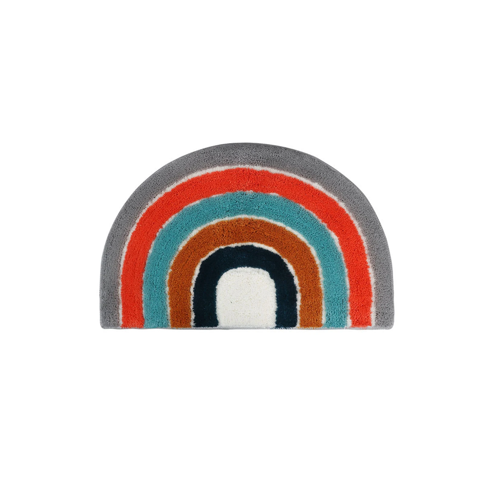 

Floor Rug Home Water Absorbent Indoor Outdoor Entrance Kitchen Bathroom Cute Doormat Rainbow Shape Non Slip For Kids Carpet