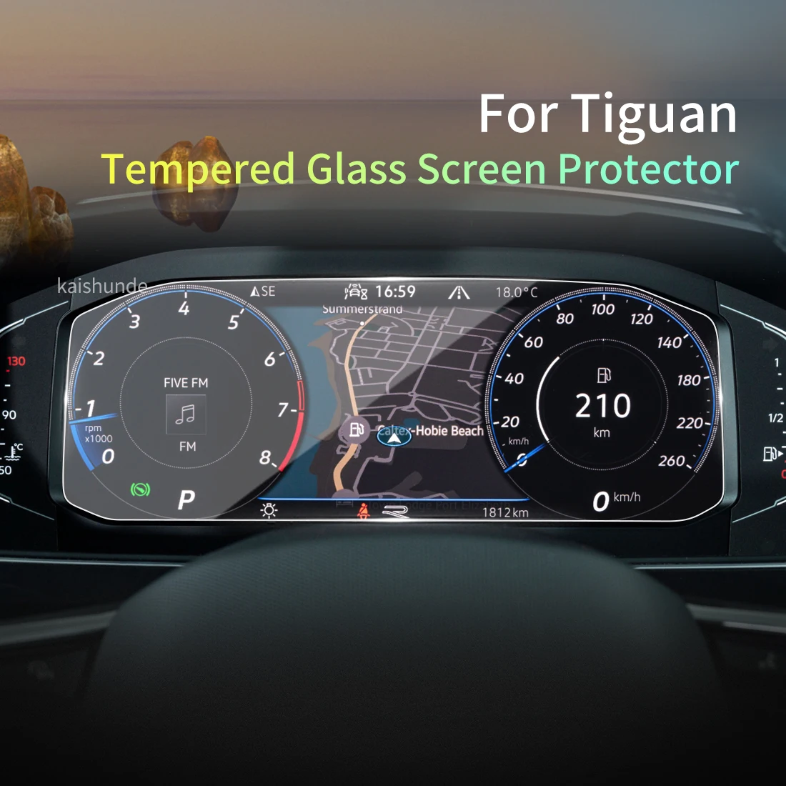 

Car Stickers Meters Screen Protector For Carplay VW Tiguan 2023 Tempered Glass Protective Film Display Navigation Auto Accessory
