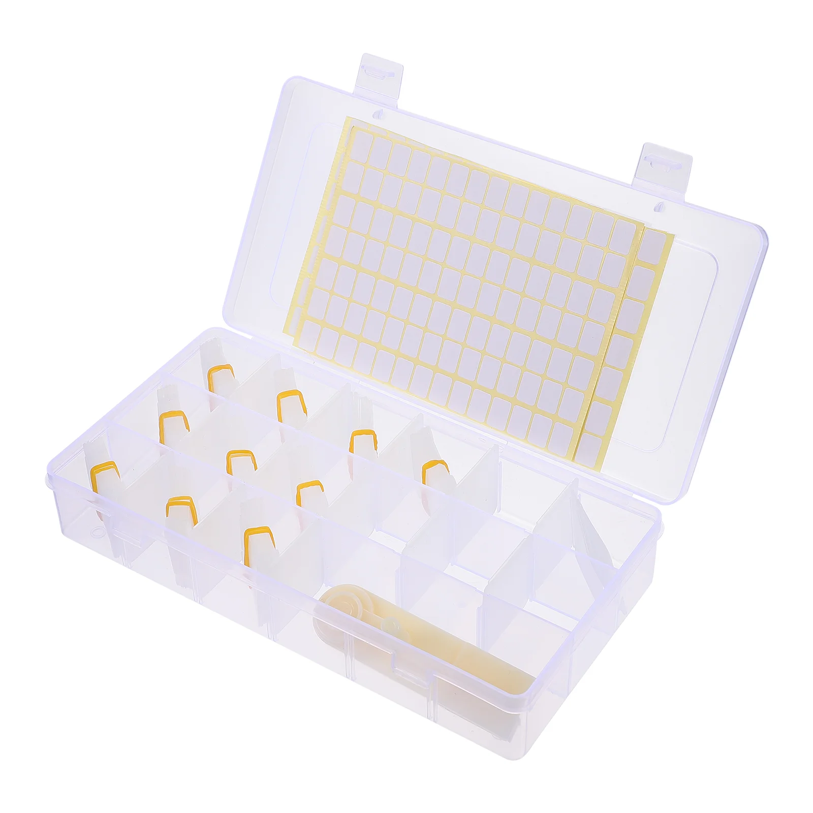 

1 Set of Bobbin Winder Sticker 18-grid Embroidery Organizer Box Winding Boards