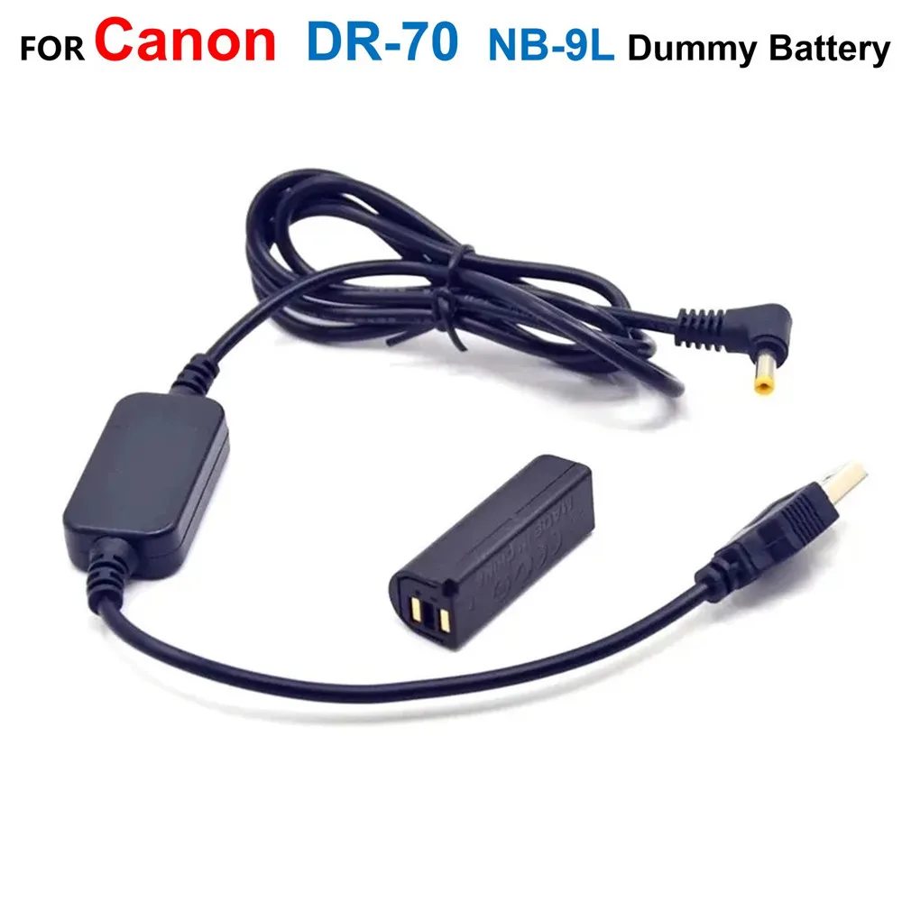 

DR-70 DR70 DC Coupler NB9L NB-9L Dummy Battery+USB Power Cable Adapter For Canon IXUS1000 IXUS1100 1000HS 500HS 510HS 50S 530HS