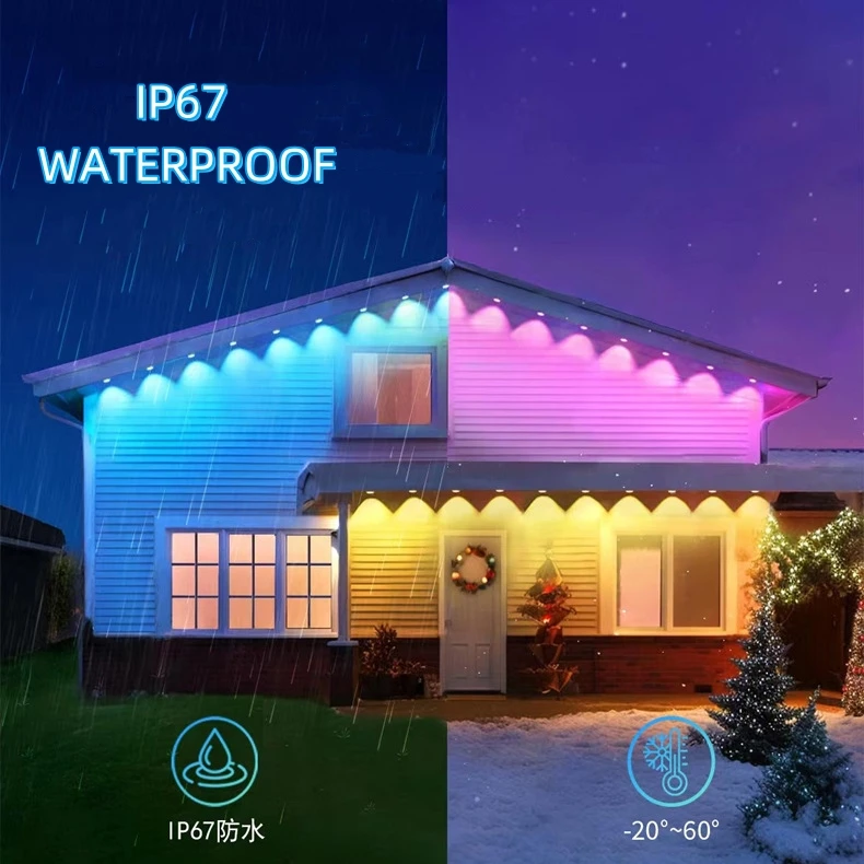 108 футов светодиодный постоянный уличный RGBW карнизный светильник 72 светодиода