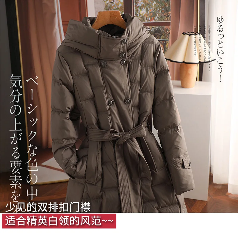 High Quality Winter Jacket Women  Casacos De Inverno Feminino  90%  White Duck Down  Long  Luxury  Abrigos Mujer  Coat