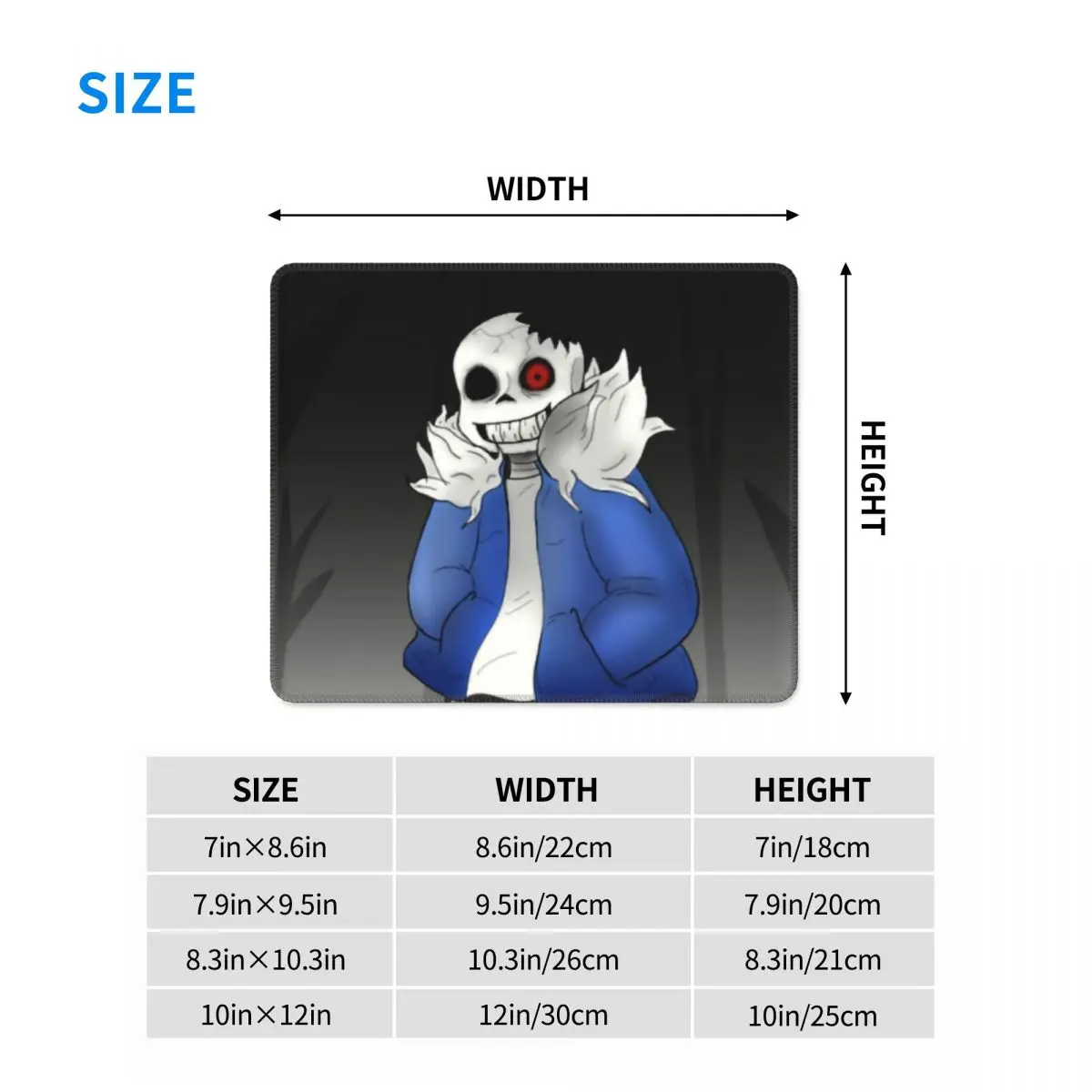 Коврик для мыши Undertale с резиновой основой противоскользящий игровой коврик