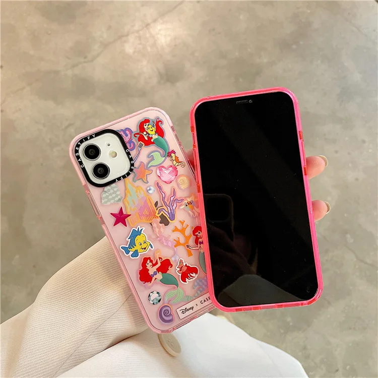 bandai disney princess case for iphone 13 13pro 12 12pro 11 pro x xs max xr 7 8 plus shockproof mobile phone back cover free global shipping