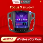 Junsun для Tesla Style Android Auto 4G беспроводной Carplay DSP Магнитола Автомагнитола  Мультимедиа автомобиля  для Ford Focus MK 3 2012-2017 нет 2 DIN Аудио для авто Автомагнитолы форд фокус 3