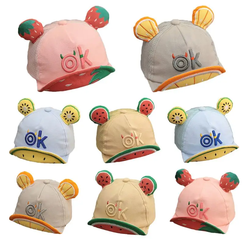 

Детская Кепка с вышивкой в виде фруктов и ушей, 3-20 м