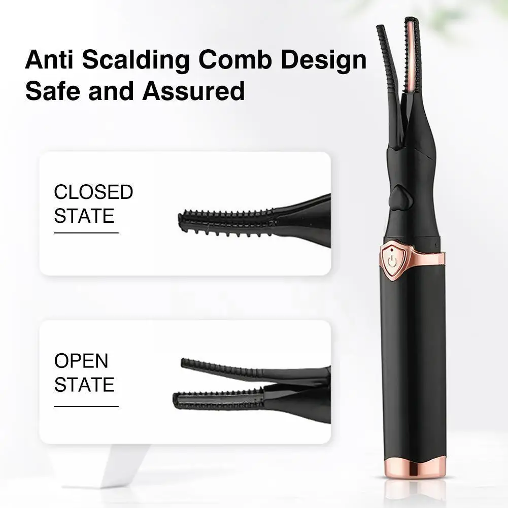 

Portable Heated Eyelashes Curling Tool Electronic Usb Charging Curler Eyelash Tools Makeup Supplies Natural Fake Beauty X3z6