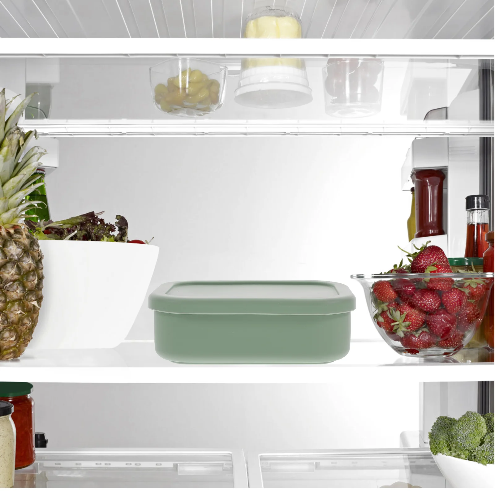 

Fruit Practical Student Meal Box Folding Meal Box Fresh Keeping Sealed Box for Fruit Meal Kitchen