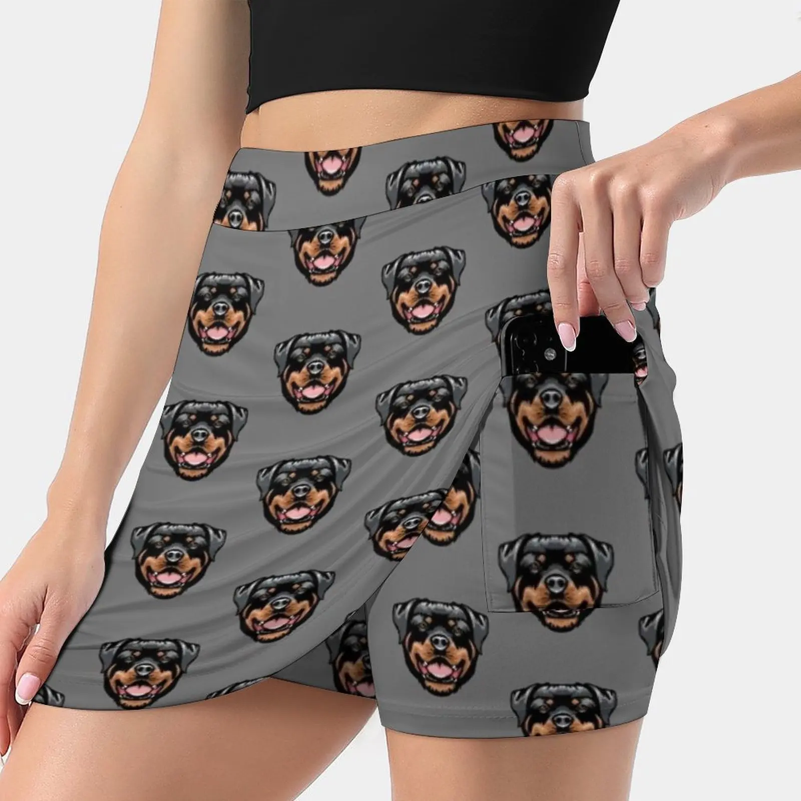 

Дизайнерские юбки Rottweiler с изображением головы собаки, женские модные мини-юбки 2022, офисные короткие юбки Rottweiler