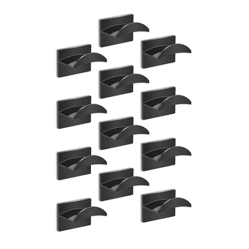 

12 Piece Adhesive Hat Hooks Hat Holder ABS For Wall,Hat Racks For Baseball Caps,For Wall, Door, Closet, Room Decorate