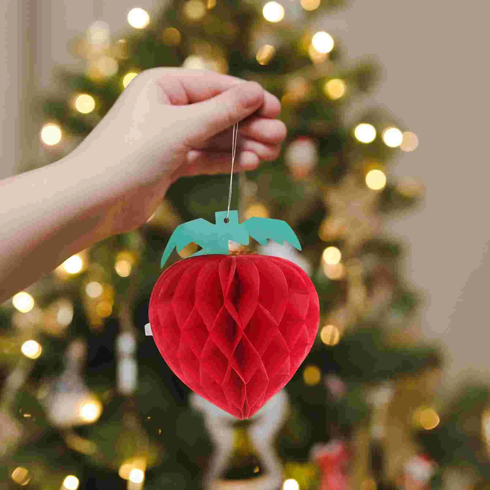 

Honeycomb Decorationspapertissue Party Decoration Garland Fruit Chrsitmas Tree Ornaments Fan Pendant
