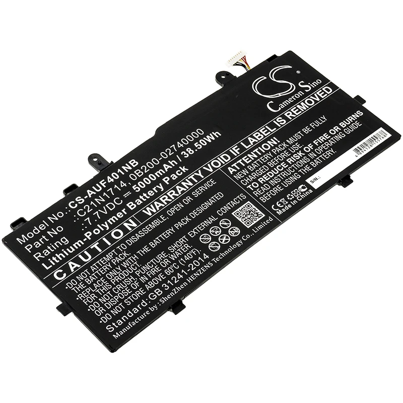 

CS 5000mAh/38.50Wh battery for Asus J401CA,J401MA,J401NA,TP401,TP401CA,TP401CA-BZ085TS,DHM4T,DHM6T,EC002T,EC009T