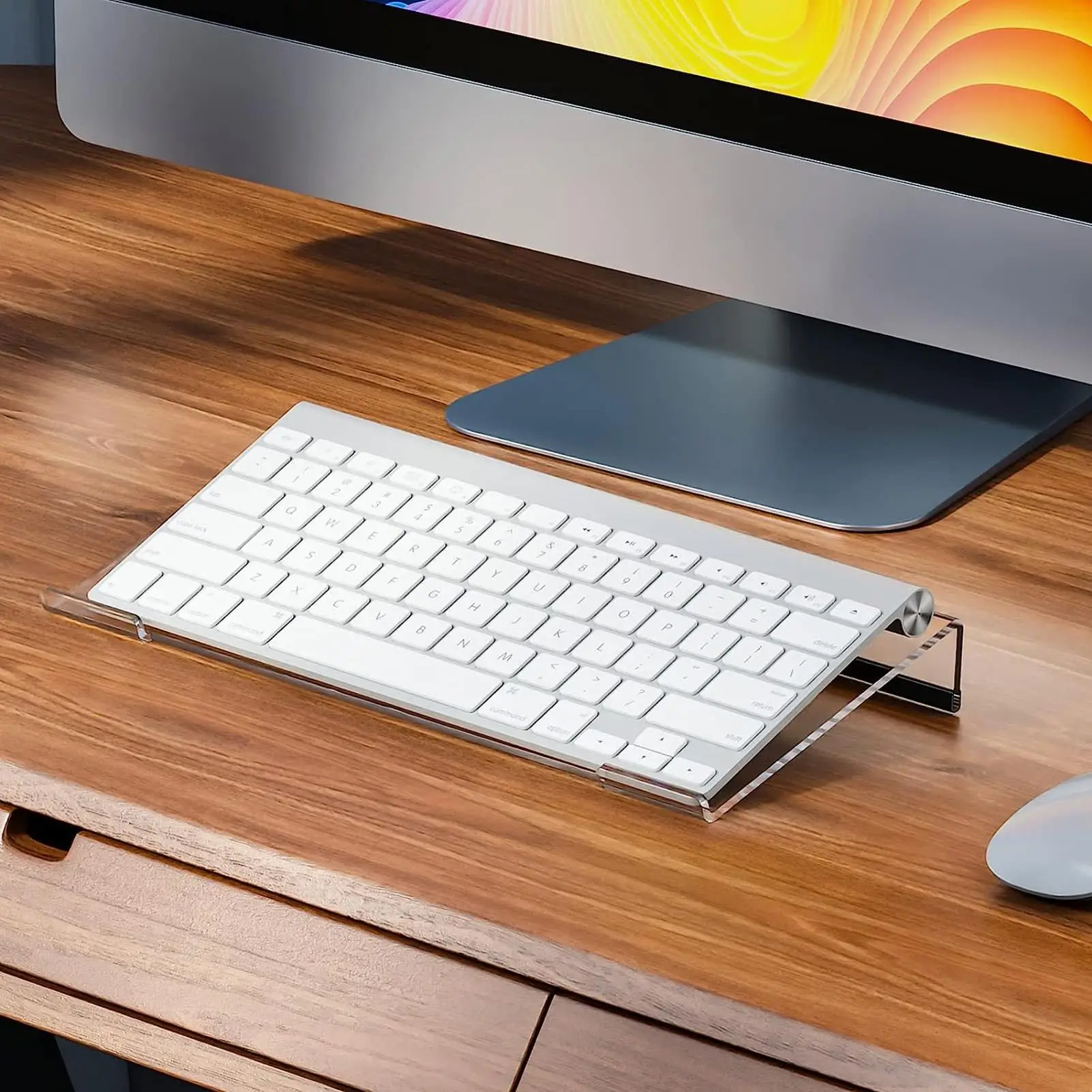 

Keyboard Display Stand Laptop Stand Acrylic Keyboard Riser Tilting Keyboard Lifter Notebook Computer Office Storage Organization