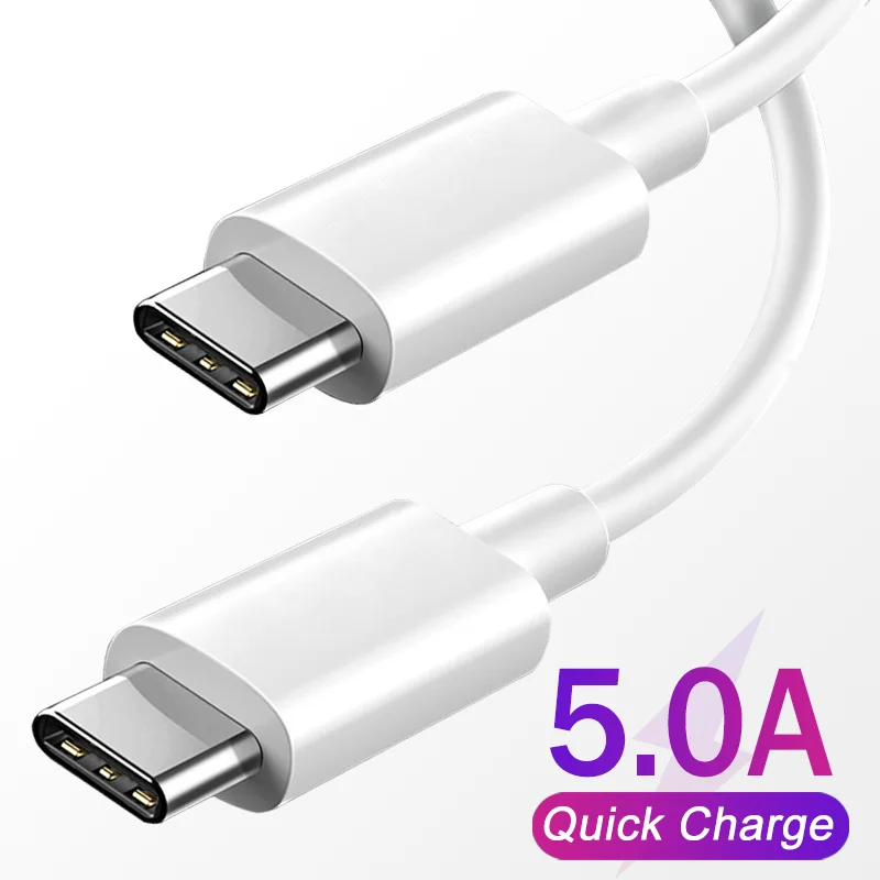 

5A Type C Cable For Samsung Xiaomi Huawei Quick Charge PD 20W USB C to USB Fast Charging Charge Mobile phone Wire C to C Cables