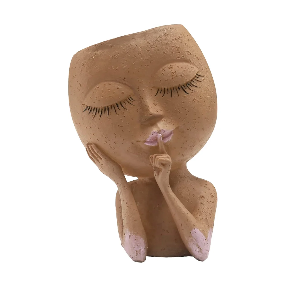 

Face Planters Pots Unique Face Flower Pot For Indoor Outdoor Plants with Drainage Hole Cute Lady Face Plant Pots