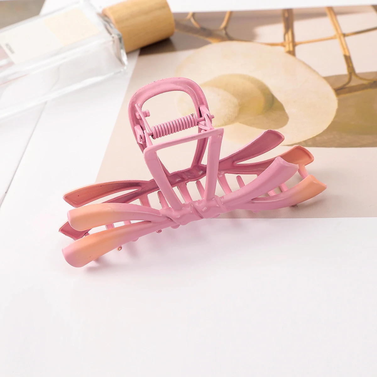 Модный зажим с бантом для женщин большой ощущением премиум-класса головных