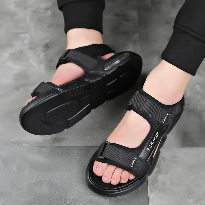 Mens Sandals Summer beach sandals mens Mans casual leather sandal open  shoes for men fishing New fashion Sports Wear Air - купить по выгодной цене  | AliExpress
