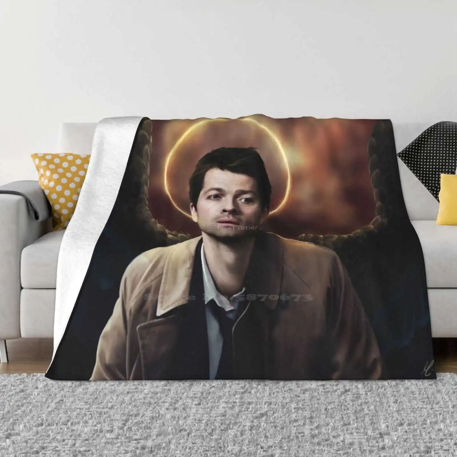 Кастиэль: Angel Of Thursday Новое продаваемое фланелевое мягкое одеяло с индивидуальным