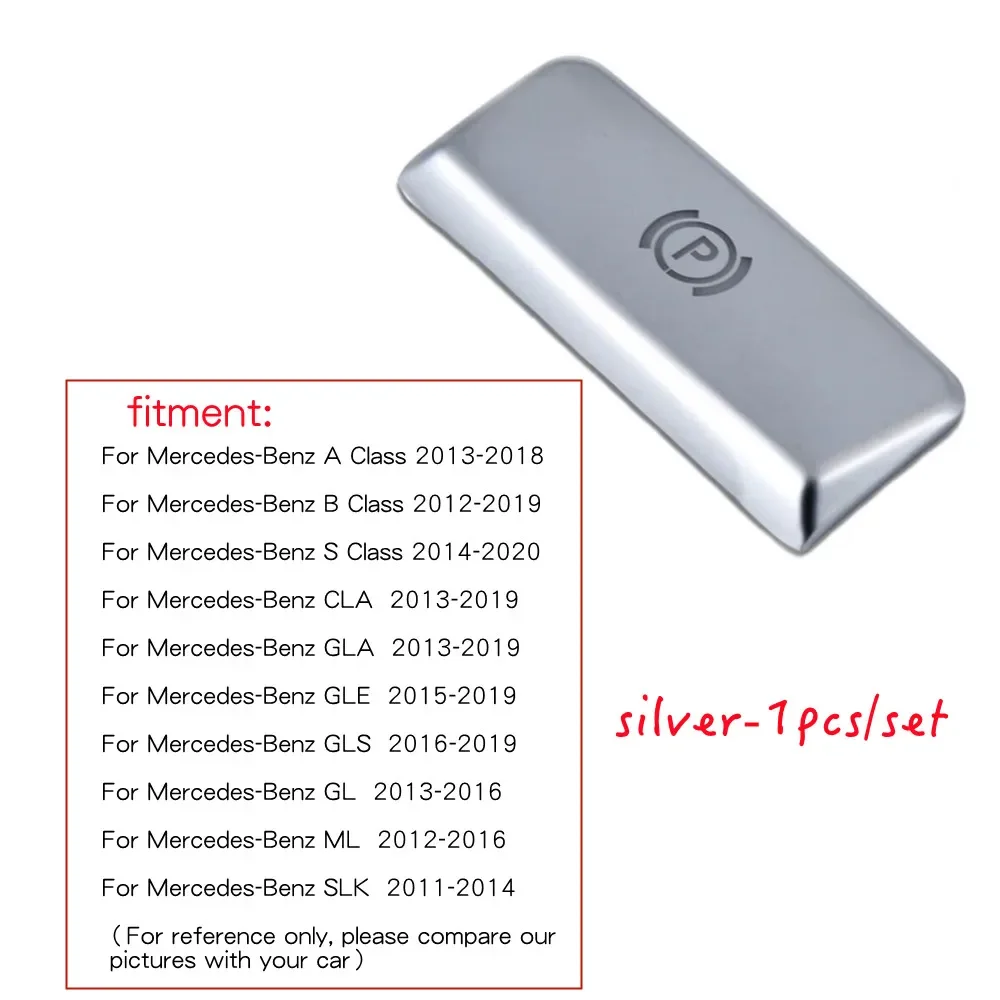 

Для Mercedes Benz A B S CLA GLA GLE GLS GL ML SLK Class Металлическая кнопка автомобиля P Ножной тормозной переключатель Декоративная накладка Наклейки
