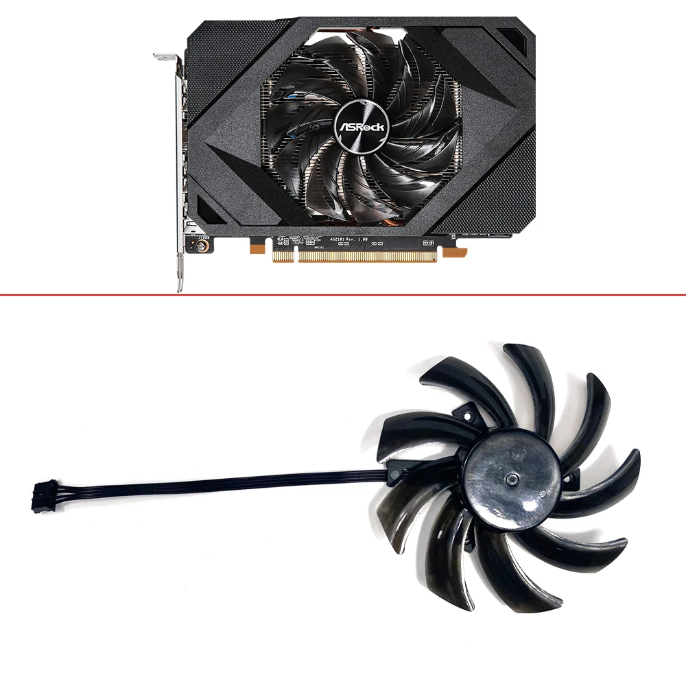 

DIY 85MM 4PIN GA91S2U 0.4A Cooling Fan Radeon RX 6600 XT RX6500 GPU FAN For Asrock AMD Radeon RX 6600 XT Challenger ITX RX 6500
