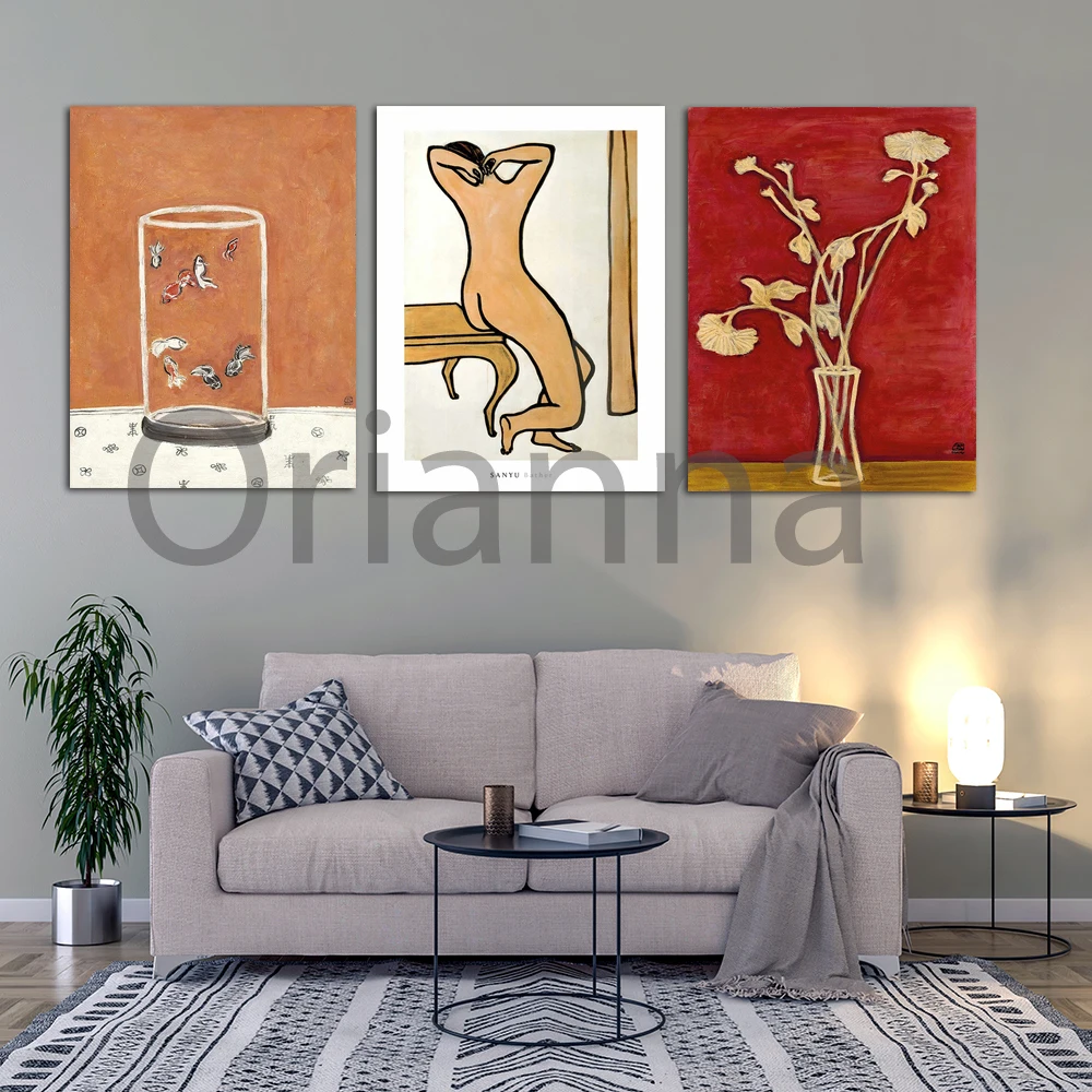 Японская Художественная печать-Sanyu Print-Японская печать японский постер-японская