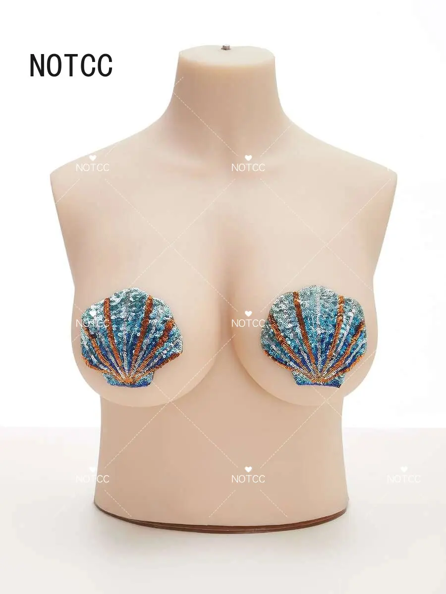 

NOTCC оболочка пайетки для груди для женщин накладки на соски Невидимые Самоклеящиеся Многоразовые наклейки на грудь