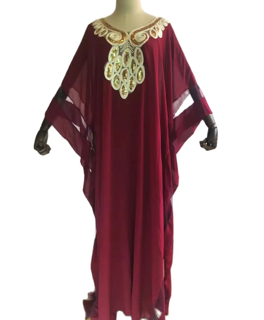 

Abaya Женская модная классическая дизайнерская африканская одежда Дашики халат кружевная ткань свободного размера с внутренним рукавом Своб...