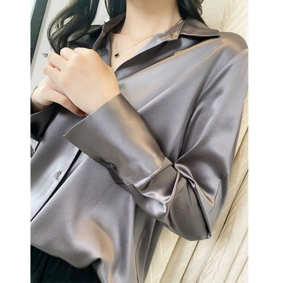 Французская темпераментная закаленная рубашка женская с длинными рукавами