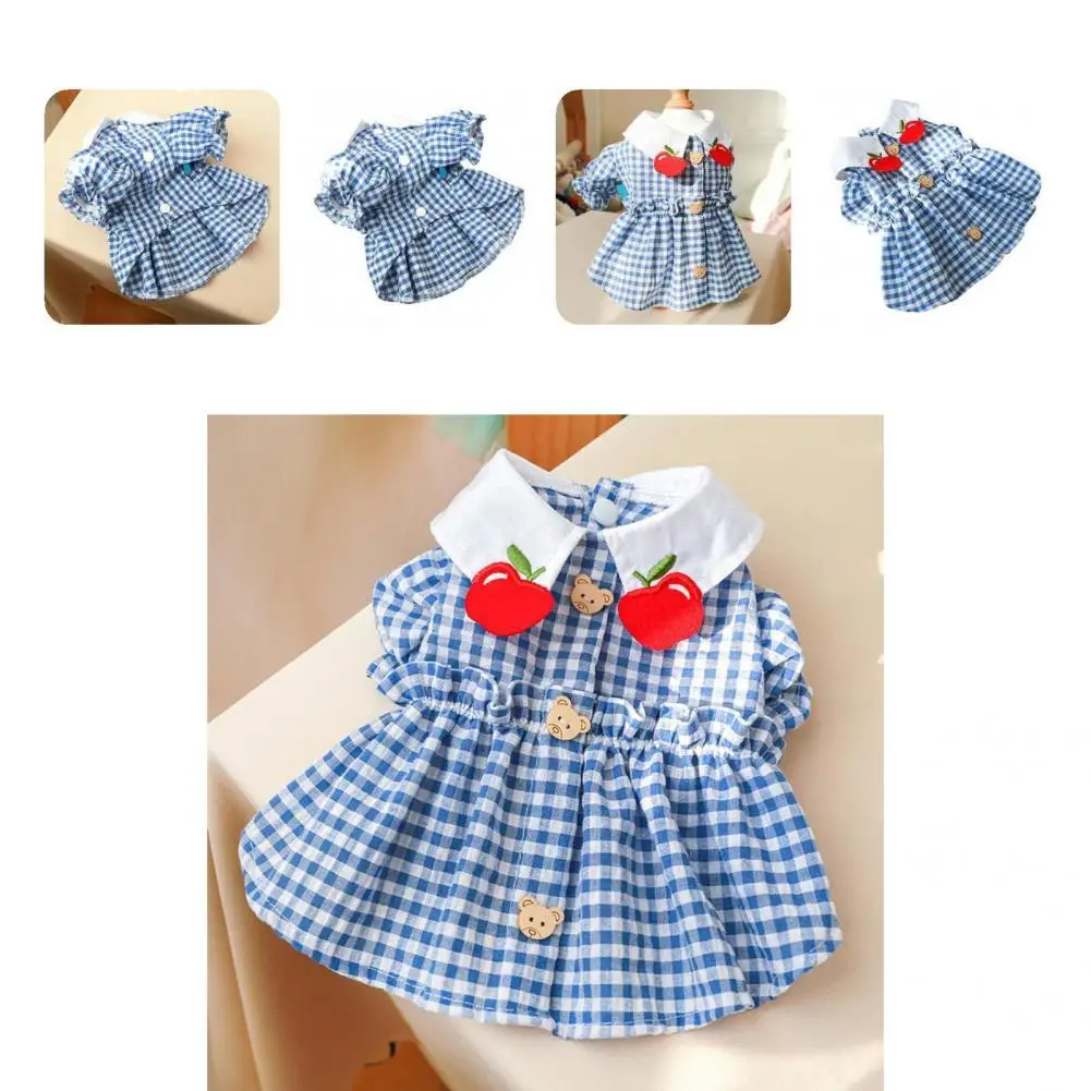 

Fancy Pet Skirt Non-fading 5 Sizes Dog Dress Sweet Cartoon Dog Dress for Summer Dog Clothes